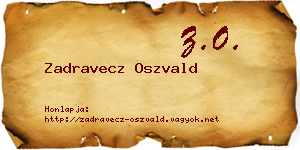 Zadravecz Oszvald névjegykártya